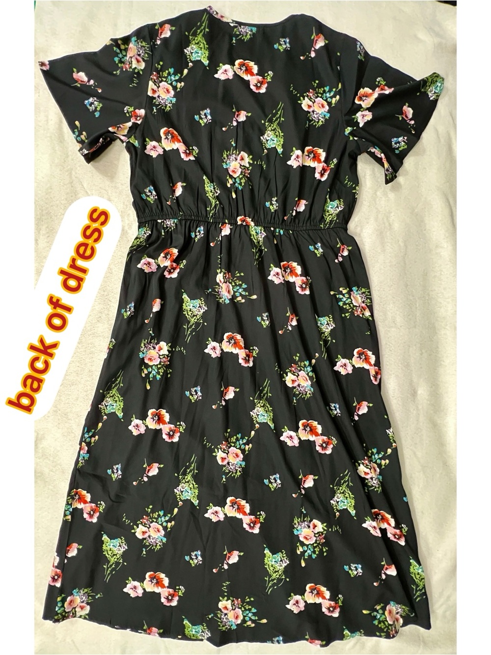 Missguided black floral maxi dress US women’s 8 UK 12 NWOT - Picture 5 of 16